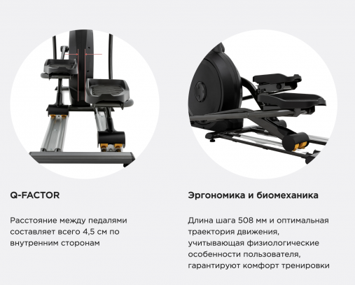 Эллиптический тренажер SPIRIT XE795 BLACK профессиональный