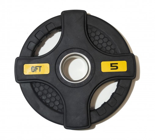 Штанга олимпийская наборная 83 кг OFT с обрезиненными черными блинами (диски 50 мм с двумя хватами, гриф 180 см) Штанга олимпийская наборная 83 кг OFT с обрезиненными черными блинами (диски 50 мм с двумя хватами, гриф 180 см)