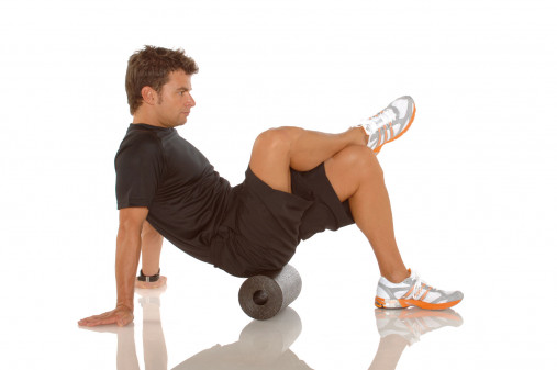 Массажный ролик TOGU Blackroll 30 см, мягкий, серый/белый