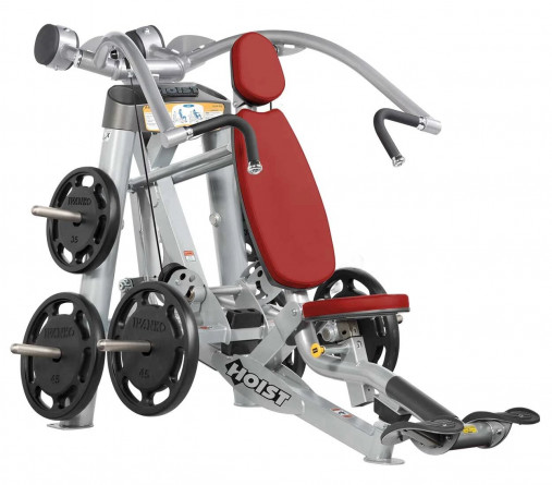 Жим от груди вверх Hoist RPL-5303 тренажер на свободных весах (серебряный/темно-вишневый)