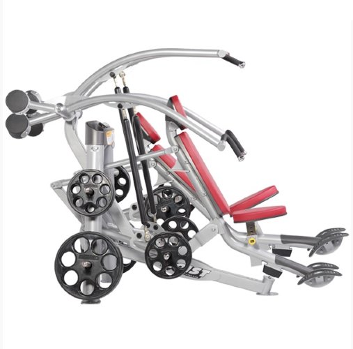 Жим от груди вверх Hoist RPL-5303 тренажер на свободных весах (серебряный/темно-вишневый)