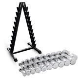 Набор хромированных гантелей BRONZE GYM 1-10 кг (10 пар)