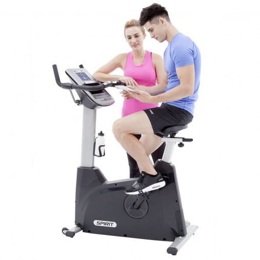 Велотренажер Spirit XBU55 ENT с вертикальной посадкой и 10” тачскрин дисплеем