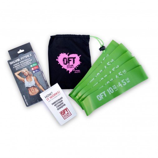 Набор из 5 мини-эспандеров одного сопротивления (10 LBS) OFT