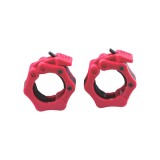 Замок олимпийский со стопорным фиксатором (пара) Aerofit AFPC02 (красный) Замок олимпийский со стопорным фиксатором (пара) Aerofit AFPC02 (красный)