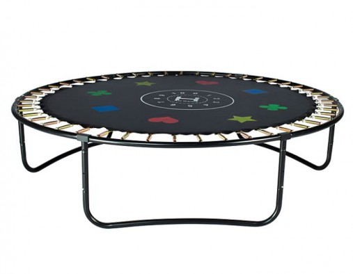 Батут Hasttings Air Game Basketball 8FT (2,44 м) с баскетбольным кольцом + внутренней сеткой и двухсторонним защитным матом (зеленый/синий)