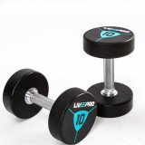 Гантели в уретане LIVEPRO Premium Urethane Dumbbells 38 кг, черный/синий