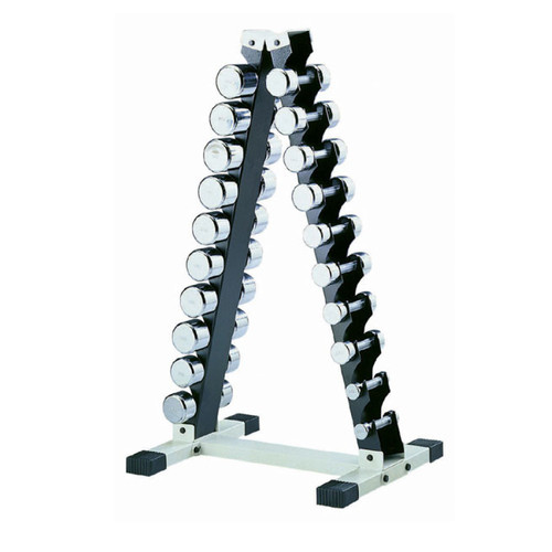 Набор хромированных гантелей 1-10 кг 20 шт. MB Barbell в комплекте со стойкой елочкой Набор хромированных гантелей 1-10 кг 20 шт. MB Barbell в комплекте со стойкой елочкой