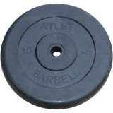 Диск 10 кг ATLET обрезиненный 26 мм MB BARBELL
